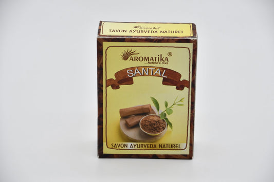 savon ayurveda santal dans son emballage